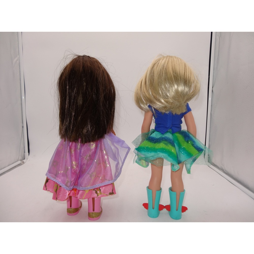 American Girl Wellie Wishers Camille and Ashlyn Dolls 14.5" Blonde Brown Hair - Picture 4 of 5